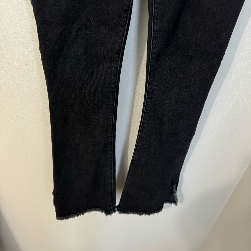 NWT ABERCROMBIE & FITCH HIGH RISE ANKLE FLARE BLACK Size 24 - Picture 7 of 10